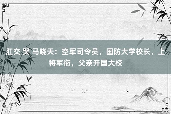 肛交 哭 马晓天：空军司令员，国防大学校长，上将军衔，父亲开国大校