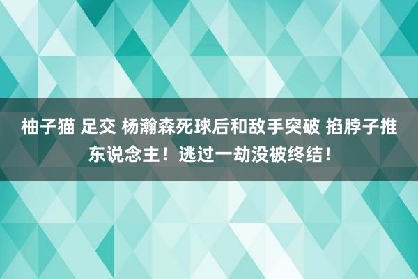 柚子猫 足交 杨瀚森死球后和敌手突破 掐脖子推东说念主！逃过一劫没被终结！
