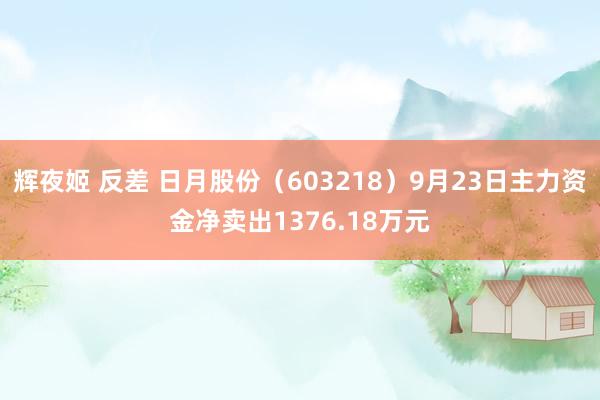 辉夜姬 反差 日月股份（603218）9月23日主力资金净卖出1376.18万元