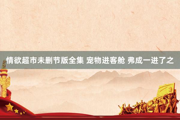 情欲超市未删节版全集 宠物进客舱 弗成一进了之