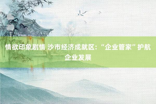 情欲印象剧情 沙市经济成就区: “企业管家”护航企业发展