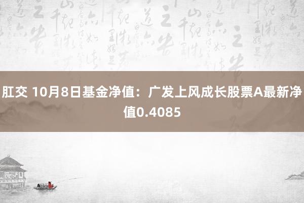 肛交 10月8日基金净值：广发上风成长股票A最新净值0.4085