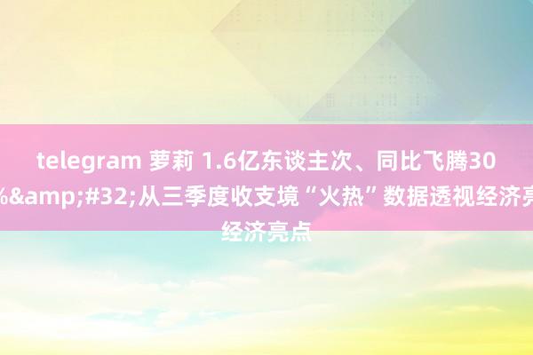 telegram 萝莉 1.6亿东谈主次、同比飞腾30.1%&#32;从三季度收支境“火热”数据透视经济亮点