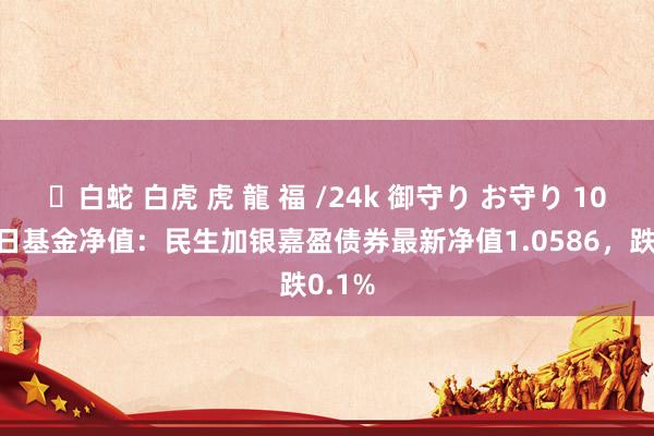 ✨白蛇 白虎 虎 龍 福 /24k 御守り お守り 10月23日基金净值：民生加银嘉盈债券最新净值1.0586，跌0.1%