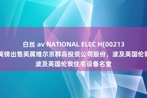白丝 av NATIONAL ELEC H(00213.HK)拟400万英镑出售英属维尔京群岛投资公司股份，波及英国伦敦住宅设备名堂