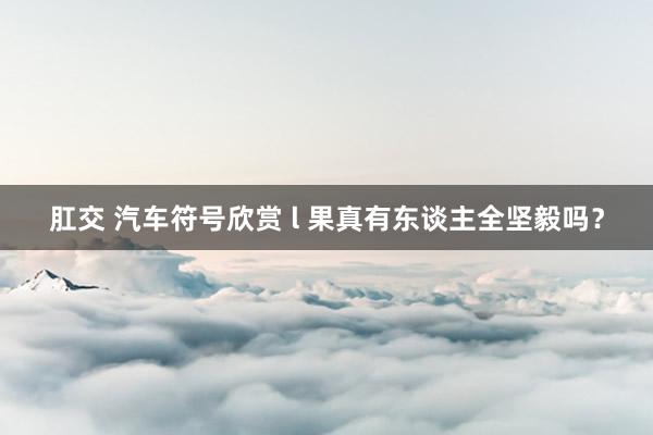 肛交 汽车符号欣赏 l 果真有东谈主全坚毅吗？