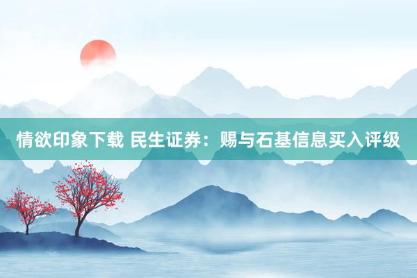 情欲印象下载 民生证券：赐与石基信息买入评级