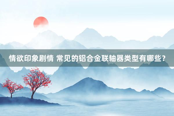 情欲印象剧情 常见的铝合金联轴器类型有哪些？