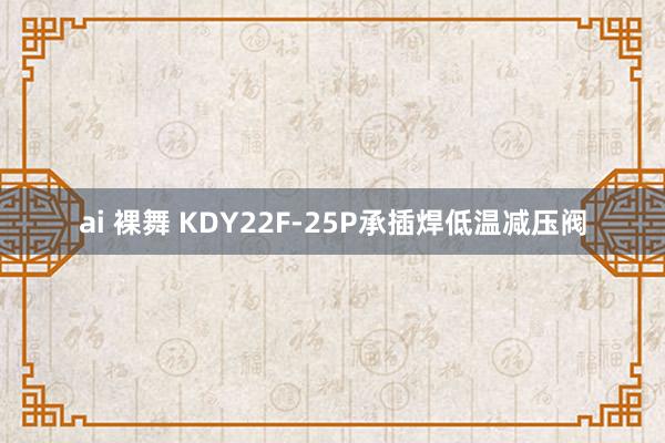 ai 裸舞 KDY22F-25P承插焊低温减压阀