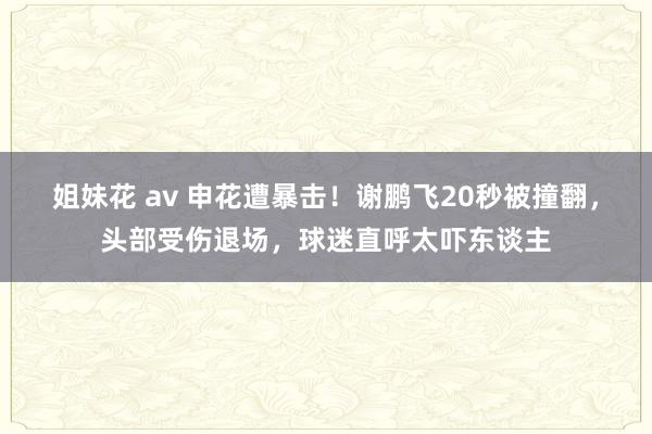 姐妹花 av 申花遭暴击！谢鹏飞20秒被撞翻，头部受伤退场，球迷直呼太吓东谈主