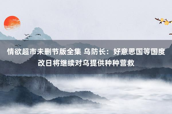 情欲超市未删节版全集 乌防长：好意思国等国度改日将继续对乌提供种种营救