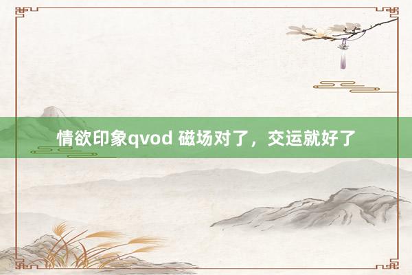 情欲印象qvod 磁场对了，交运就好了