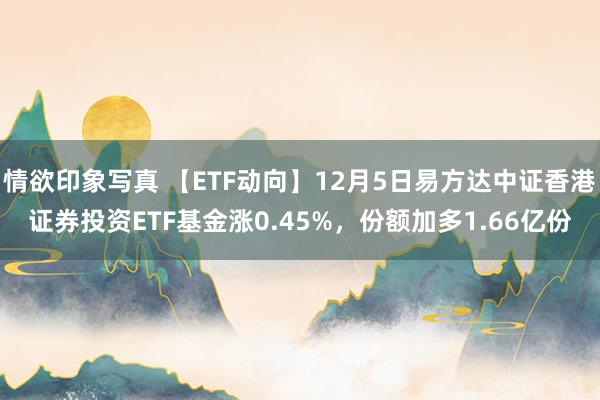 情欲印象写真 【ETF动向】12月5日易方达中证香港证券投资ETF基金涨0.45%，份额加多1.66亿份