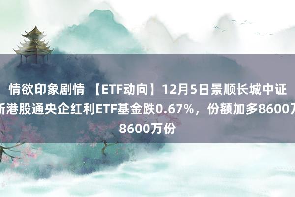 情欲印象剧情 【ETF动向】12月5日景顺长城中证国新港股通央企红利ETF基金跌0.67%，份额加多8600万份