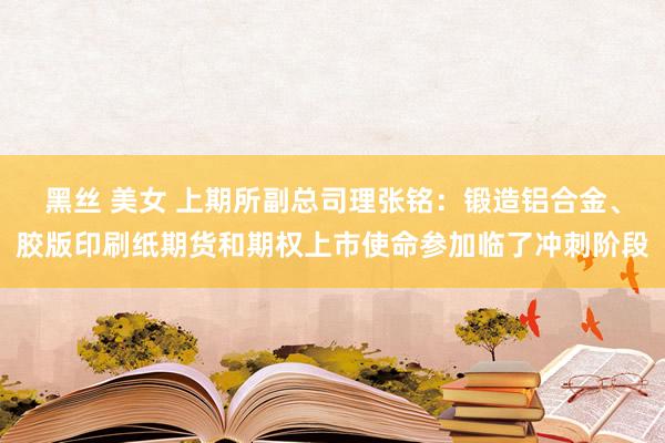 黑丝 美女 上期所副总司理张铭：锻造铝合金、胶版印刷纸期货和期权上市使命参加临了冲刺阶段