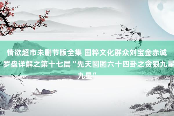 情欲超市未删节版全集 国粹文化群众刘宝金赤诚：罗盘详解之第十七层“先天圆图六十四卦之贪狼九星”