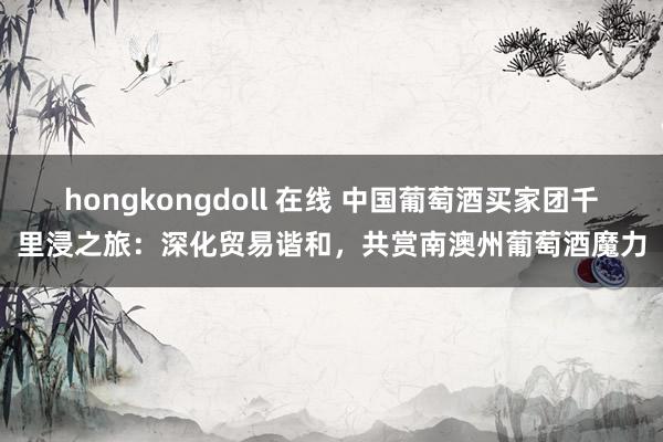 hongkongdoll 在线 中国葡萄酒买家团千里浸之旅：深化贸易谐和，共赏南澳州葡萄酒魔力