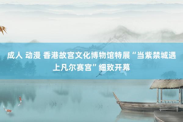 成人 动漫 香港故宫文化博物馆特展“当紫禁城遇上凡尔赛宫”细致开幕