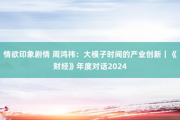 情欲印象剧情 周鸿祎：大模子时间的产业创新｜《财经》年度对话2024
