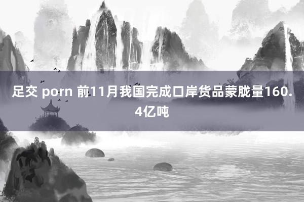 足交 porn 前11月我国完成口岸货品蒙胧量160.4亿吨