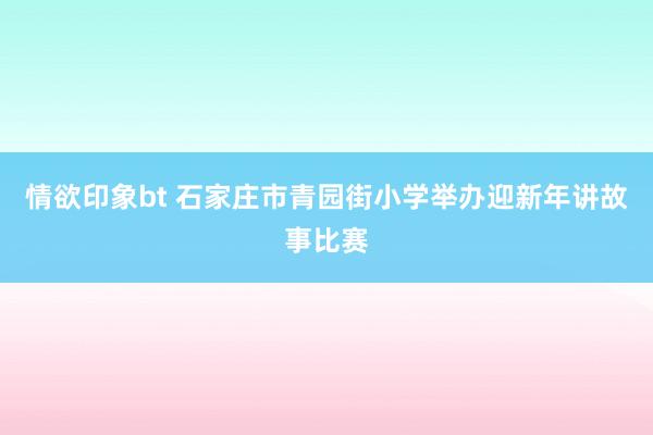 情欲印象bt 石家庄市青园街小学举办迎新年讲故事比赛