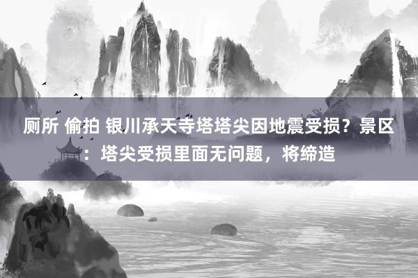 厕所 偷拍 银川承天寺塔塔尖因地震受损？景区：塔尖受损里面无问题，将缔造