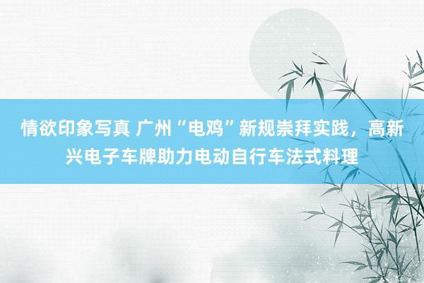 情欲印象写真 广州“电鸡”新规崇拜实践，高新兴电子车牌助力电动自行车法式料理