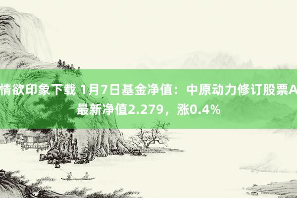 情欲印象下载 1月7日基金净值：中原动力修订股票A最新净值2.279，涨0.4%