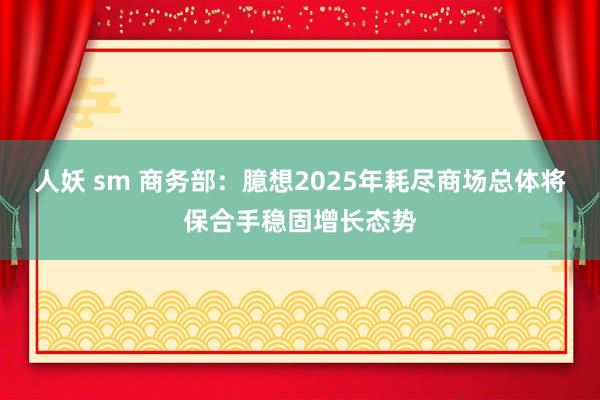 人妖 sm 商务部：臆想2025年耗尽商场总体将保合手稳固增长态势