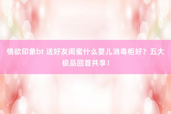 情欲印象bt 送好友闺蜜什么婴儿消毒柜好？五大极品回首共享！