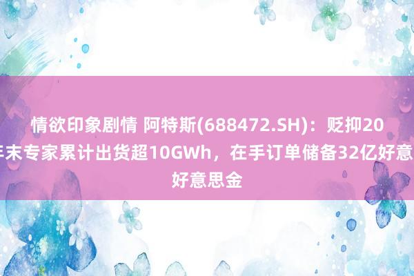 情欲印象剧情 阿特斯(688472.SH)：贬抑2024年末专家累计出货超10GWh，在手订单储备32亿好意思金